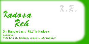 kadosa reh business card